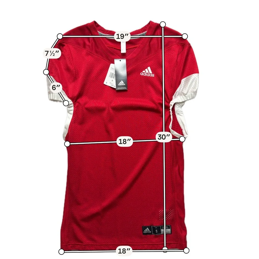 Adidas Football Practice Jersey Mens S‎ Red White H63668 Mesh Training